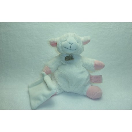 DOUDOU MOUTON AVEC MOUCHOIR PELUCHE DOUDOU ET COMPAGNIE