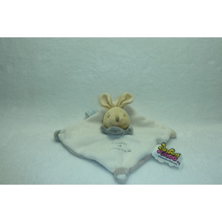 DOUDOU OURS MINI DOUDOU DOUDOU TATOO BLANC GRIS TAUPE DOUDOU ET COMPAGNIE