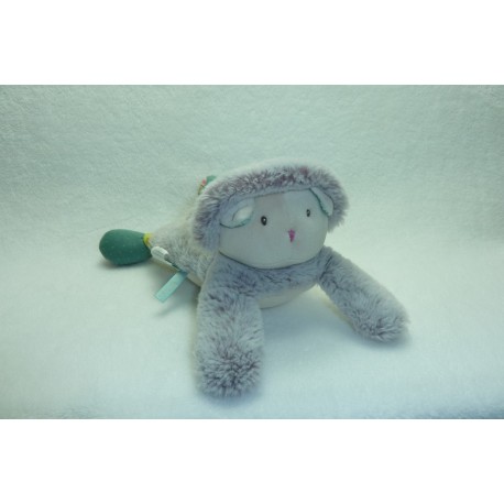 DOUDOU CHAT PELUCHE VIBRANTE LES PACHATS MOULIN ROTY