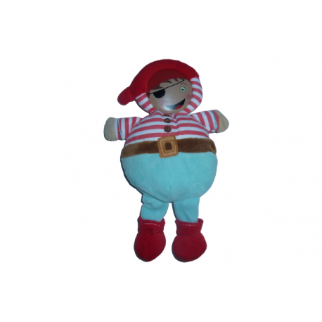 Doudou semi plat My little friend pirate Eureka Kids Doudou et Compagnie