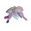 Doudou lapin attache sucette DC3038 Doudou et Compagnie