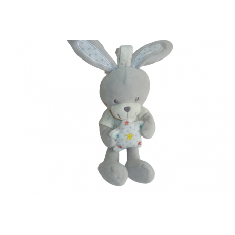 Doudou peluche musicale lapin Mots d'Enfants