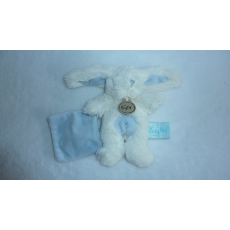 DOUDOU PELUCHE MOUCHOIR LAPIN "CÂLINS" BN045 BABY'NAT