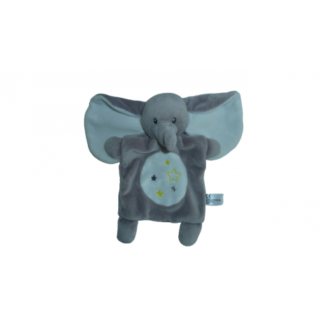 Doudou éléphant gris blanc Nicotoy Simba Toys