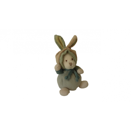 Doudou peluche ours 15 cm déguisé en lapin Bukowski