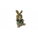 Doudou peluche ours 15 cm déguisé en lapin Bukowski