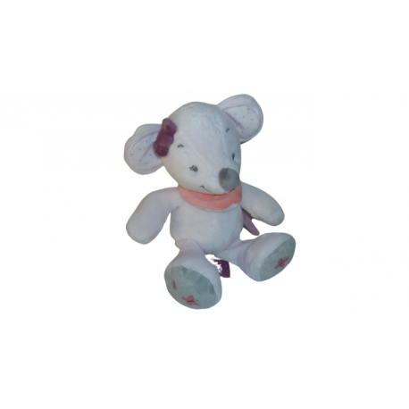 Doudou peluche musicale souris Adèle et Valentine 30 cm Nattou