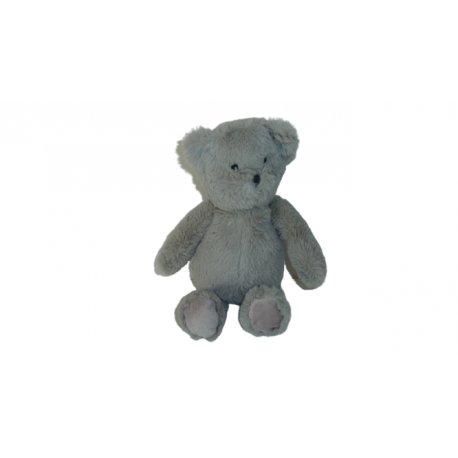 Doudou peluche ours gris 31 cm