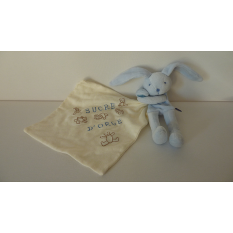 Doudou lapin mouchoir Sucre d'Orge