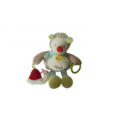 Doudou peluche éveil hérisson Gaston BN0199 Baby'Nat