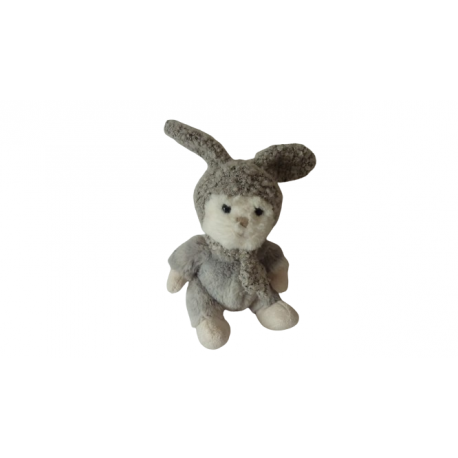 Doudou peluche ours déguisé en lapin Bukowski