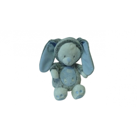 Doudou peluche ours déguisé en lapin Mots d'Enfants