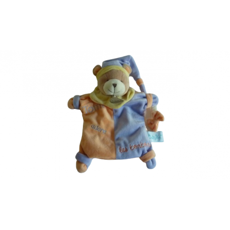 Doudou marionnette ours BN698 Tomi adore les bonbons Baby'Nat