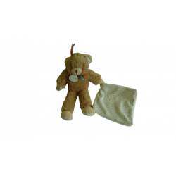 Doudou peluche mouchoir ours Tiwipi DC3630 Doudou et Compagnie