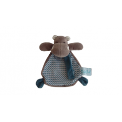 Doudou attache tétine hippopotame Bazile et Zoé BN0568 Baby'Nat