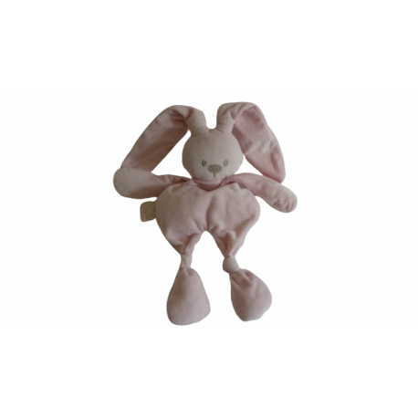 Doudou peluche lapin Lapidou rose pâle Nattou