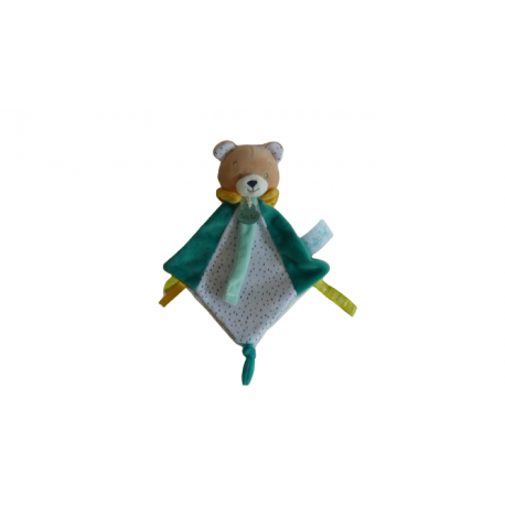 Doudou attache sucette ours BN0476 Baby'Nat