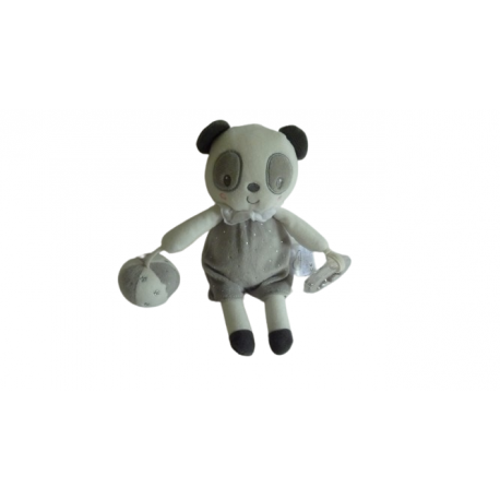 Doudou peluche éveil panda Mots d'Enfants