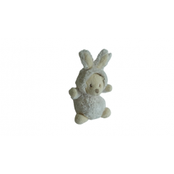 Doudou peluche ours déguisé en lapin Bukowski