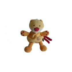 Doudou attache tétine ours Sucre d'Orge