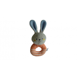 Doudou hochet lapin Auchan