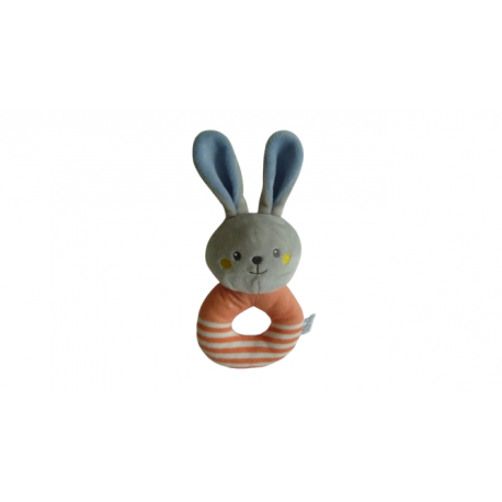 Doudou hochet lapin Auchan