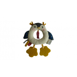 Doudou hochet pingouin Galipette Moulin Roty