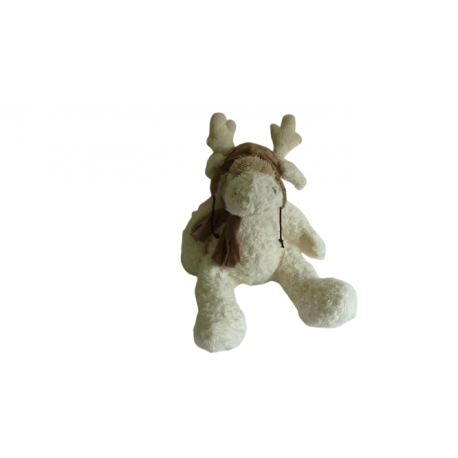 Doudou peluche renne élan L Dake