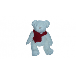 Doudou peluche ours 30 cm blanc CN Jacadi