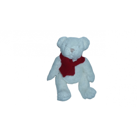 Doudou peluche ours 30 cm blanc CN Jacadi