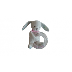 Doudou hochet lapin Jacadi