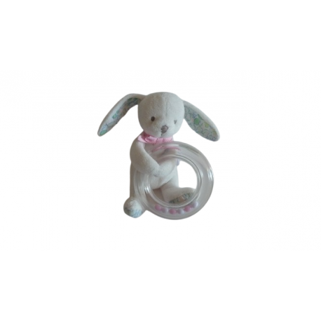 Doudou hochet lapin Jacadi