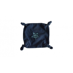 Doudou carré plat bleu marine