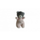 Doudou peluche ours 20 cm rose gris comme neuf Tom & Kiddy Tomkids