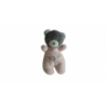 Doudou peluche ours 20 cm rose gris comme neuf Tom & Kiddy Tomkids