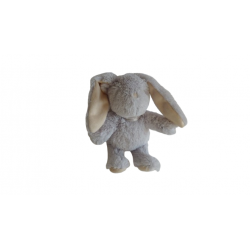 Doudou peluche lapin 22 cm gris comme neuf I2C