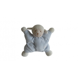 Doudou peluche mouton Bout'Chou bleu très bon état Monoprix