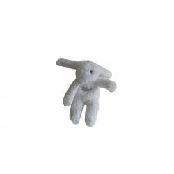 Doudou peluche lapin blanc 20 cm comme neuf Absorba